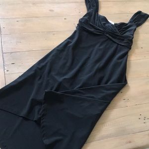 Black empire waist A-line dress